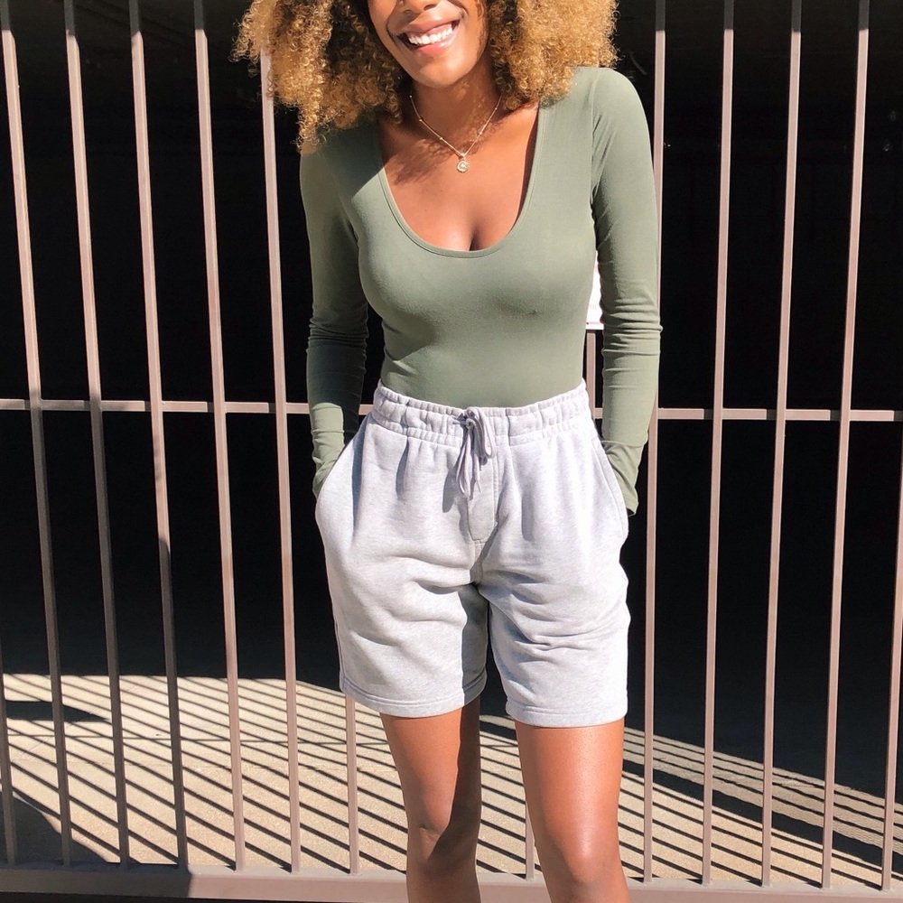 Sage Green Long Sleeve Bodysuit Size S